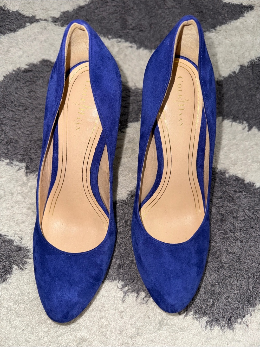 Cole Haan Nike Air Royal Blue Suede High Heel Pumps size 8B - Picture 3 of 15